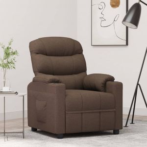 VidaXL Fauteuil inclinable Marron Tissu - Marron