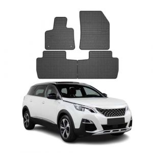 Omac Tapis de Sol pour Peugeot 5008 2017-2022 Caoutchouc Noir