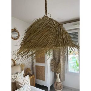 Suspension/Abat-jour en osier/bohème- Agadir - Taille L