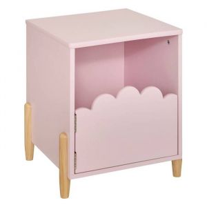 Atmosphera Table de chevet enfant Douceur rose 35,5x40cm créateur d'intérieur