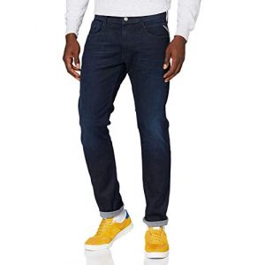 REPLAY Anbass Jeans, 7 Bleu fonc&eacute;, 33W x 32L Homme