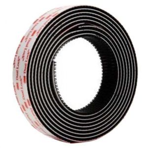 3M Dual Lock SJ355B CF, solutions de fixations amovibles - convient pour le collage sur le métal, acrylique, polycarbonate, ABS et les surfaces peintes - noir, 25mm x 2.5m, 5.7mm (1 blister)