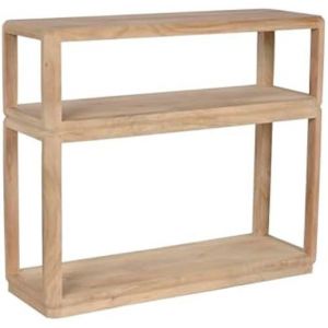 Console - HOME ESPRIT - Jaune - Bois de manguier - 90 x 30 x 76 cm - Contemporain