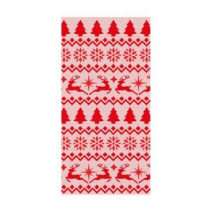 Paire De Collants Noël Nord Résille Rouge Femme