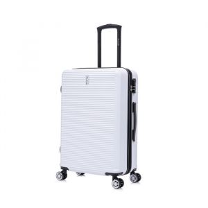 Image de Valise Moyenne 20kg 65cm | Valise Celims France Weekend | Ultra-R&eacute;sistant | ABS | Cadenas | Blanc