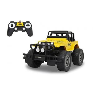 Jamara Jeep Wrangler Rubicon - Voiture tout terrain - Moteur électrique - Prêt à fonctionner - Noir - Jaune - Garçon - 6 an(s) (405053)