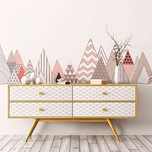 Stickers muraux - Décoration chambre salon - Autocollant Sticker mural géant montagnes scandinaves DIAMANTINA - 120x180cm