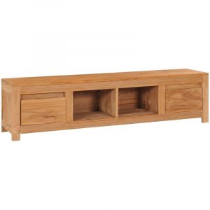 VidaXL Meuble TV 135x30x35 cm Bois de teck massif