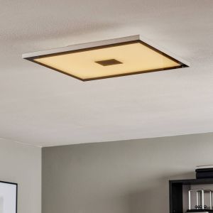 Image de Evotec ZEN Plafonnier LED carré Nickel noir / 2700-6500 K / 27W / 3024 lumens/contrôle de la lumière par télécommande aluminium 27 W Transparent Small