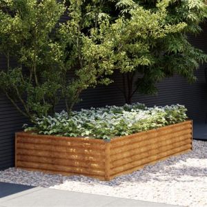 VidaXL Lit surélevé de jardin 195x100x36 cm acier corten
