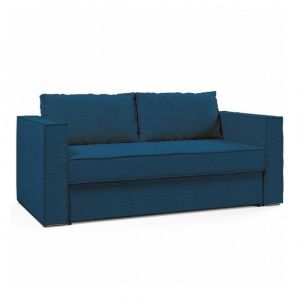 Italian Spirit Canapé convertible EXPRESS IBIZA couchage 160 cm métal matelas 16 cm velours côtelé zoom bleu