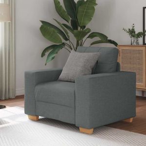 VidaXL Fauteuil Gris Fonc&eacute; 60 Cm Tissu
