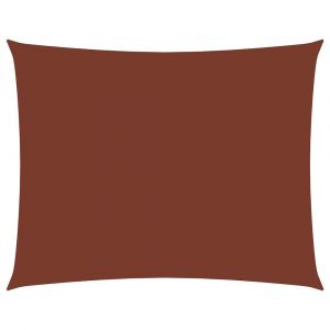 Voile toile d'ombrage parasol tissu oxford rectangulaire 2 x 3,5 m terre cuite 02_0009607