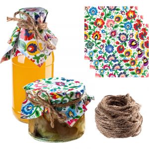 Bouchons, couvercles pour pots, conserves, bouteilles, serviettes + ficelle jute X50
