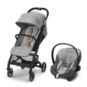 Cybex Pack poussette duo Beezy + coque Aton S2 I-size GRIS