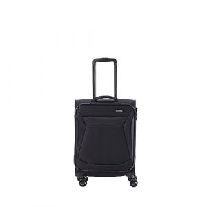 Travelite Valise 4 roues Bagage à main coque souple, IATA bagage à bord mesure; Série CHIOS, trolley avec protection des bords + fonction d'accrochage, 55 cm, 34 litres