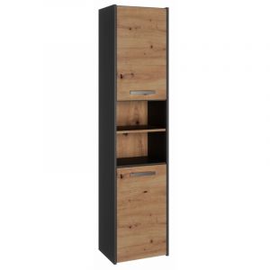 Armoire de salle de bain, Anthracite / Ch&ecirc;ne Artisan, 170 &times; 40 &times; 30 cm