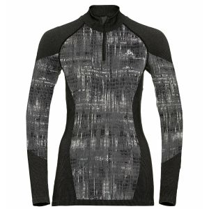 Image de Odlo Maillot manches longues 1 2 zip femme blackcomb noir s