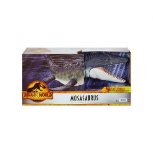 Dinosaure mosasaure géant 71 cm - dino articulé - jurassic world protecteur des océans - animaux préhistorique + 1 carte tigre