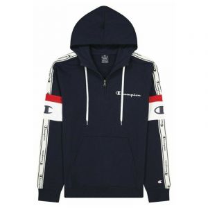 Champion Sweat à capuche homme Arm Stripe M Blue marine
