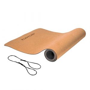 Tunturi Tapis de yoga en liège 183 cm - Tapis en liège pour yoga, pilates, gymnastique, antidérapant