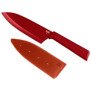 Kuhn rikon 26671 Colori+ Couteau Santoku Rouge 27 cm