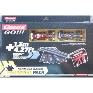 Pack dextension de piste - Carrera GO!!! - F1 Racer - 4 sections droites - Section tunnel - Compatible Carrera GO!!!