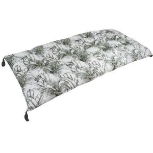 Image de Deko and Co Long coussin avec pompons imprimés - 60 x 120 cm - Kaki