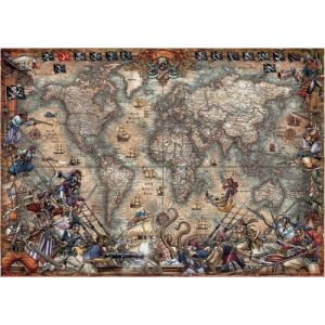 Image de Educa Puzzle Adulte Carte Au tresor Du Corsaire - 2000 Pieces Collection Pirate