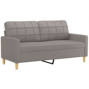 VidaXL Canapé à 2 places Taupe 140 cm Tissu