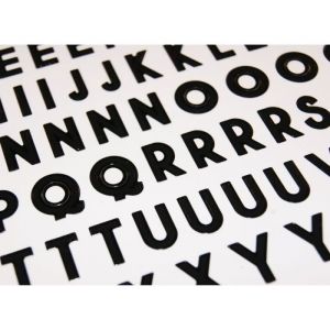 92 Stickers Alphabet Chiffres Noir