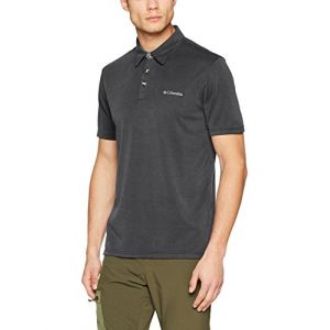 Columbia Polo à Manches Courtes Homme, NELSON POINT POLO, Modal/Polyester, Noir (Shark), Taille: XL, EO0035