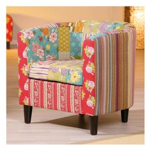 Image de Fauteuil design patchwork Vladimir