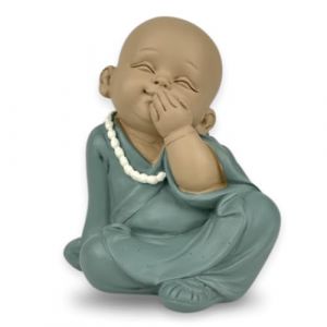 Zen Light Statue Bouddha Bonze Silence emblématique - Ne Rien Dire - Bébé Bouddha Symbolique -Ambiance Paisible et Sereine - Décoration Zen - Idée Cadeau Unique -H 10,5 cm – Zen’Light
