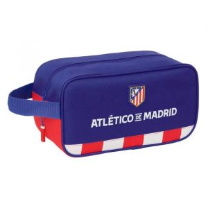 Safta ATL&Eacute;TICO DE Madrid - Sac &agrave; Chaussures Moyen, Multi-usages, Trousse de Sport, extrascolaire, Football, Confortable et Polyvalent, 29 x 14 x 15 cm, Rouge, Bleu, Blanc, M, D&eacute;contract&eacute;
