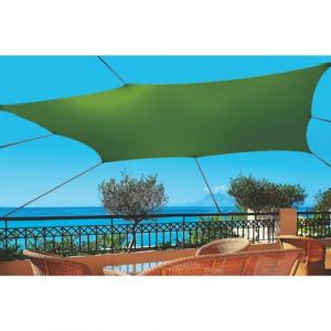 Briconess.com Voile d'ombrage carré 4x4 m de Jardin en Coton et Polyester Santorin - Tan
