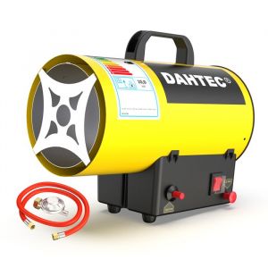 Chauffage Soufflant au Gaz DAHTEC 10 kW (Canon &agrave; Air Chaud) | Certification [Classe &Eacute;nerg&eacute;tique A] Maximale | Conforme CE, avec Surveillance de Flamme & Anti-Surchauffe pour Chantier, Atelier, Garage