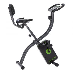 Tunturi Cardio Fit B25 V&eacute;lo d'Appartement Pliable / Home trainer / Velo fitness / Velo interieur - Apteurs de Pouls int&eacute;gr&eacute;s - avec &eacute;cran LCD - de R&eacute;sistance R&eacute;glable - Dossier