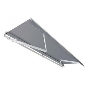 Store banne rétractable manuel 3,5x3m Marquise Anthracite Auvent Pare-solaire Montage mural - anthrazit - Toboli