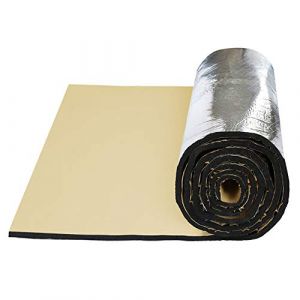 Sourcing map Isolant thermique de voiture Tapis isolation acoustique voiture porte capot moteur 10mm 40x40 100x100cm