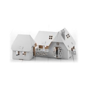 Calafant Grande ferme en carton &agrave; monter et colorier