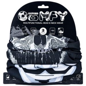 Oxford Comfy (3 pi&egrave;ces), Tour de cou multifonctionnel pour la moto, Masks