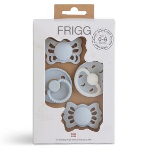 FRIGG Baby's First Pacifier​ Moonlight Sailing t&eacute;tine Powder Blue