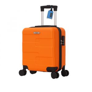 Valise cabine EasyJet 45x36x20 cm &ndash; ABS rigide l&eacute;ger &ndash; 4 roues doubles pivotantes &ndash; Orange - TROLLEY ADC &ndash; &Eacute;tiquette bagage offerte