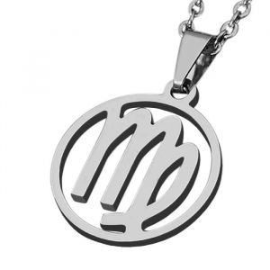 Zense Pendentif Zodiaque Vierge pour Homme ZP0239 - avec chaîne 51 cm