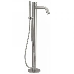 Image de Sined Baignoire Extérieure Avec Douchette Cm 96,5x33x6 Oristano Inox - Inox