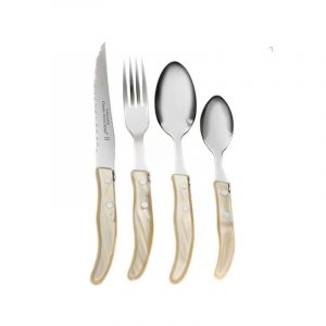 Laguiole Coffret 24 couverts naturel, fabrication française artisanale