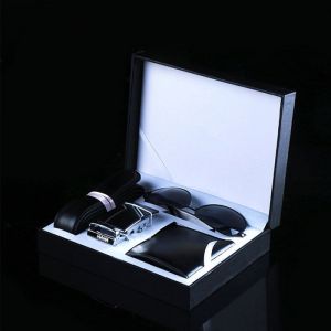 Confo Coffret Cadeau Pack À La Mode Créatif Pour Homme Portefeuille Ceinture Lunette De Soleil À Offrir Fête De Pères Et Anniversai