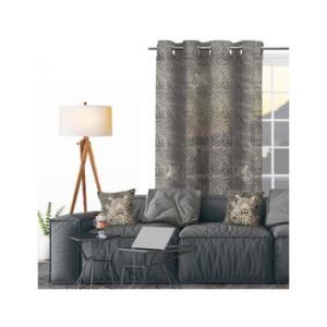 Soleil d'Ocre Voilages SAFARI Gris - Taille 135x250 cm