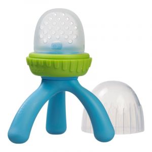 B.BOX &ndash; Sucette Grignoteuse B&eacute;b&eacute; &agrave; tr&eacute;pied - T&eacute;tine D&eacute;couverte Nourriture pour b&eacute;b&eacute; 4 mois+ en Silicone qualit&eacute; Alimentaire S&eacute;curis&eacute;e pour fruits l&eacute;gumes en morceaux &ndash; Ocean Breeze